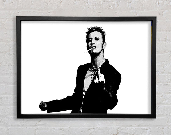 David Bowie Finger Framed Print