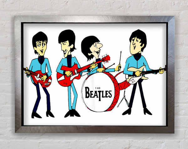 Early Beatles White Framed Print