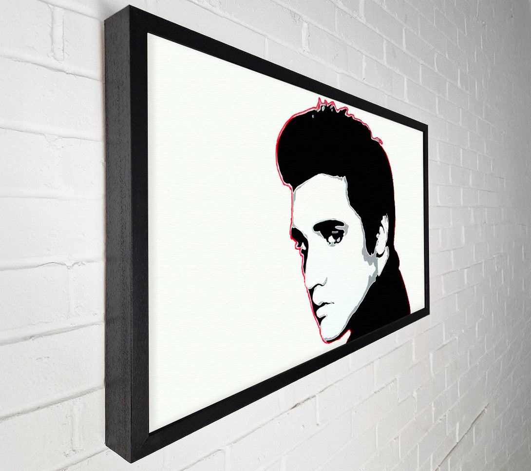  A Canvas Print of Elvis Portrait White Canvas Print