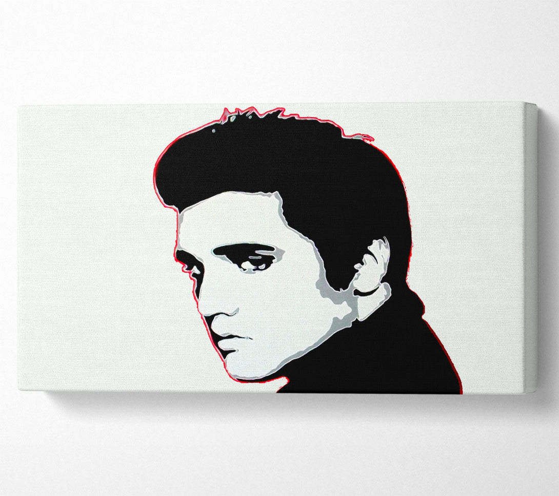  A Canvas Print of Elvis Portrait White Canvas Print