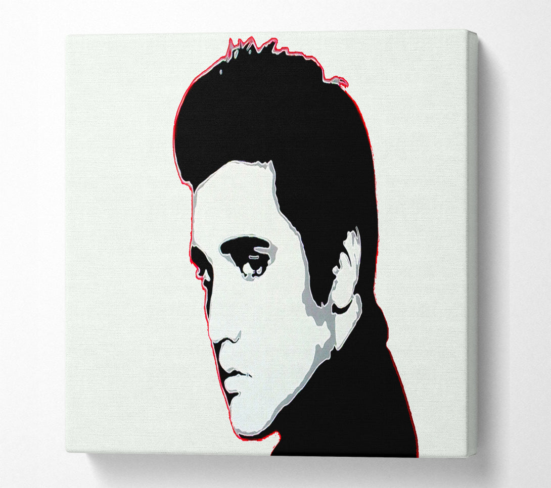  A Canvas Print of Elvis Portrait White Canvas Print