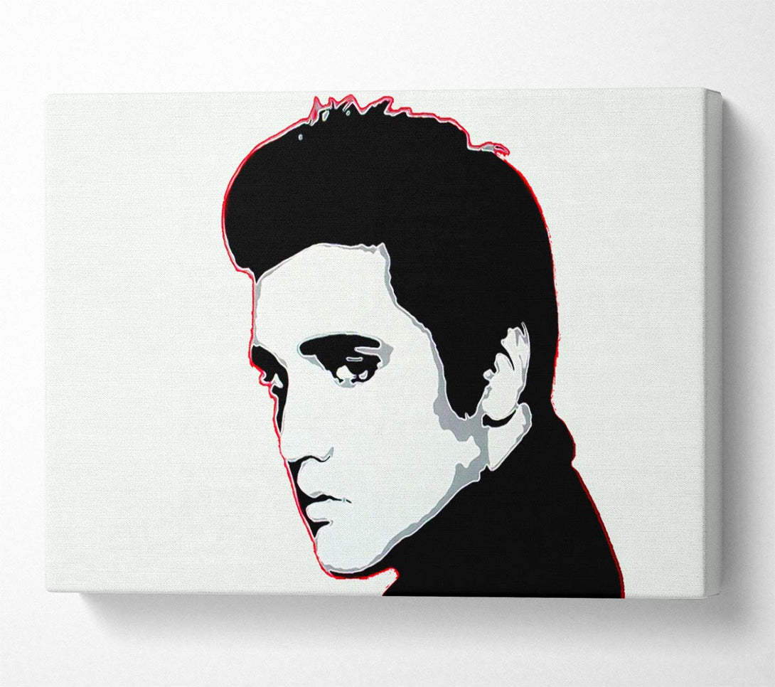  A Canvas Print of Elvis Portrait White Canvas Print