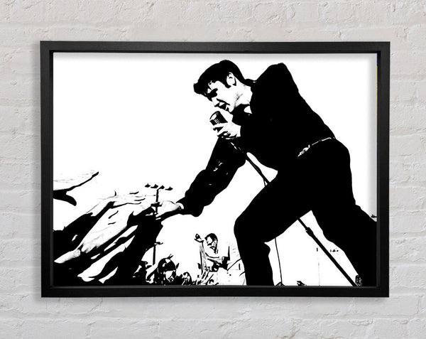 Elvis Presley On Stage Framed Print