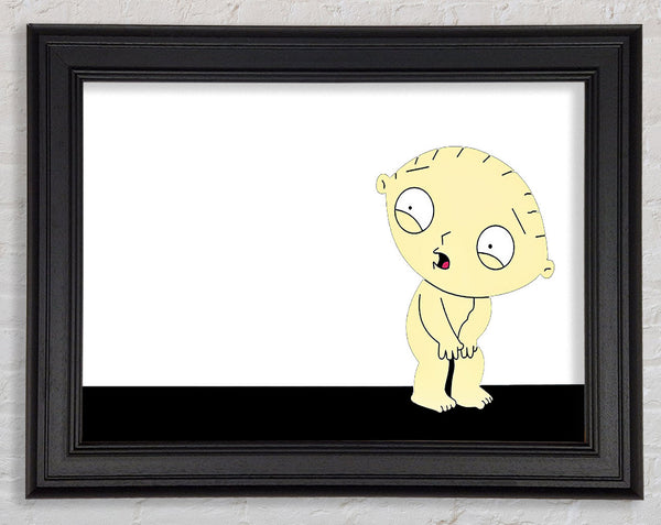 Family Guy Stewie Naked Framed Print