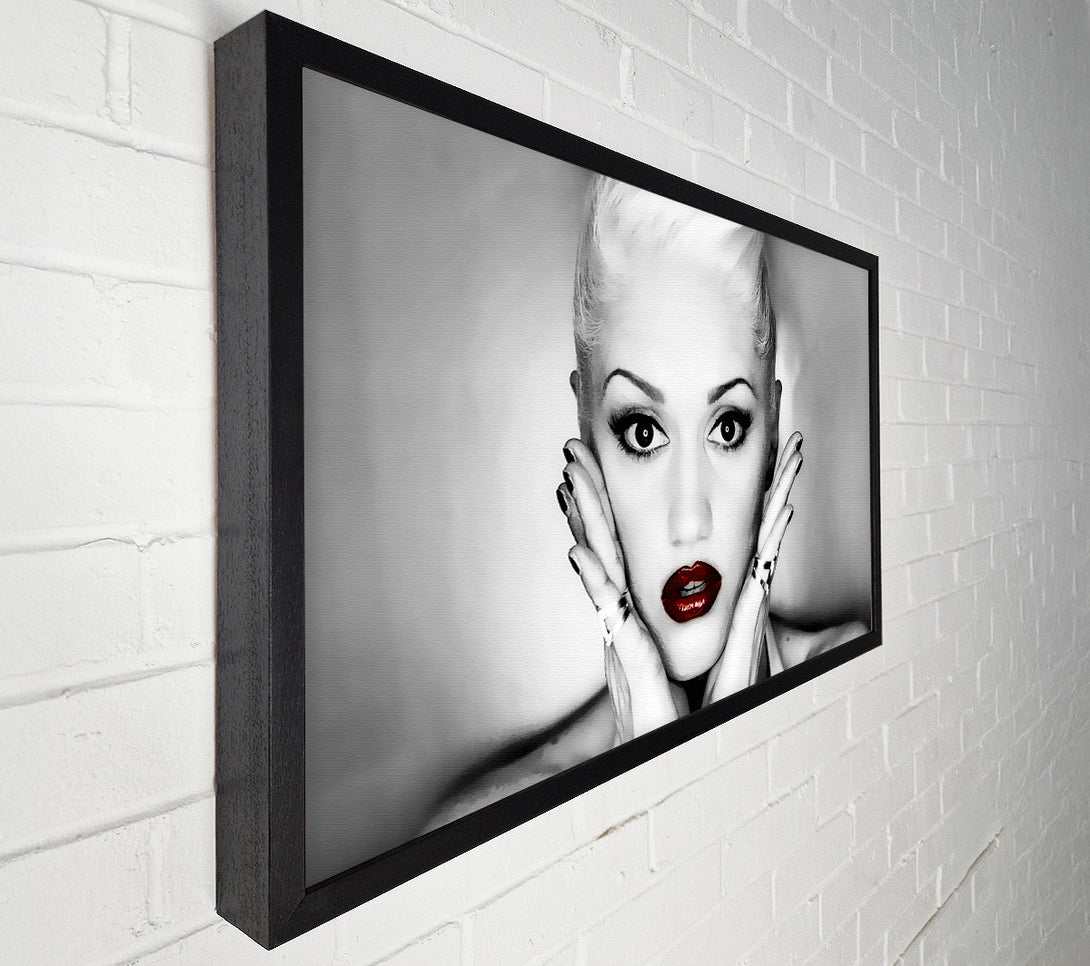  A Canvas Print of Gwen Stefani Red Lips Canvas Art