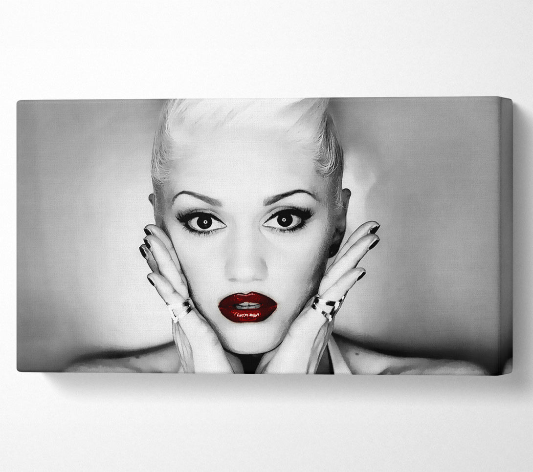  A Canvas Print of Gwen Stefani Red Lips Canvas Art
