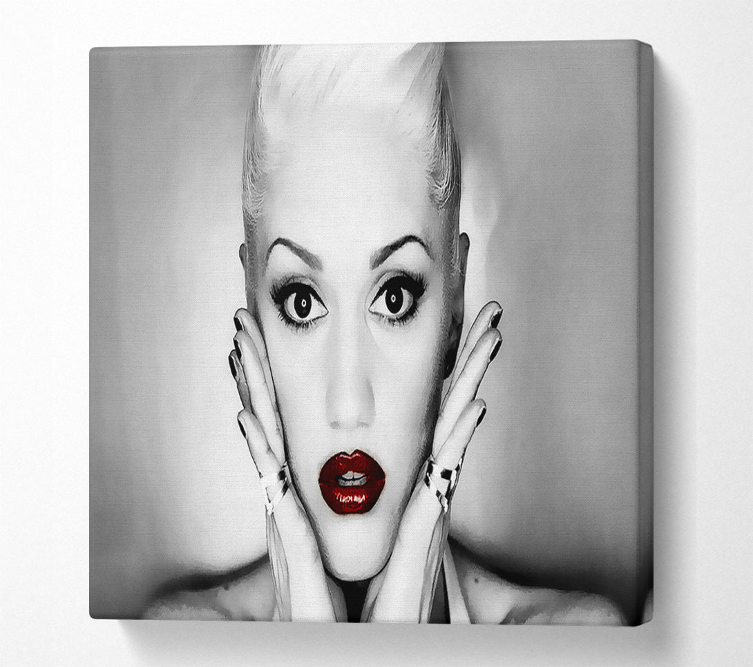  A Canvas Print of Gwen Stefani Red Lips Canvas Art