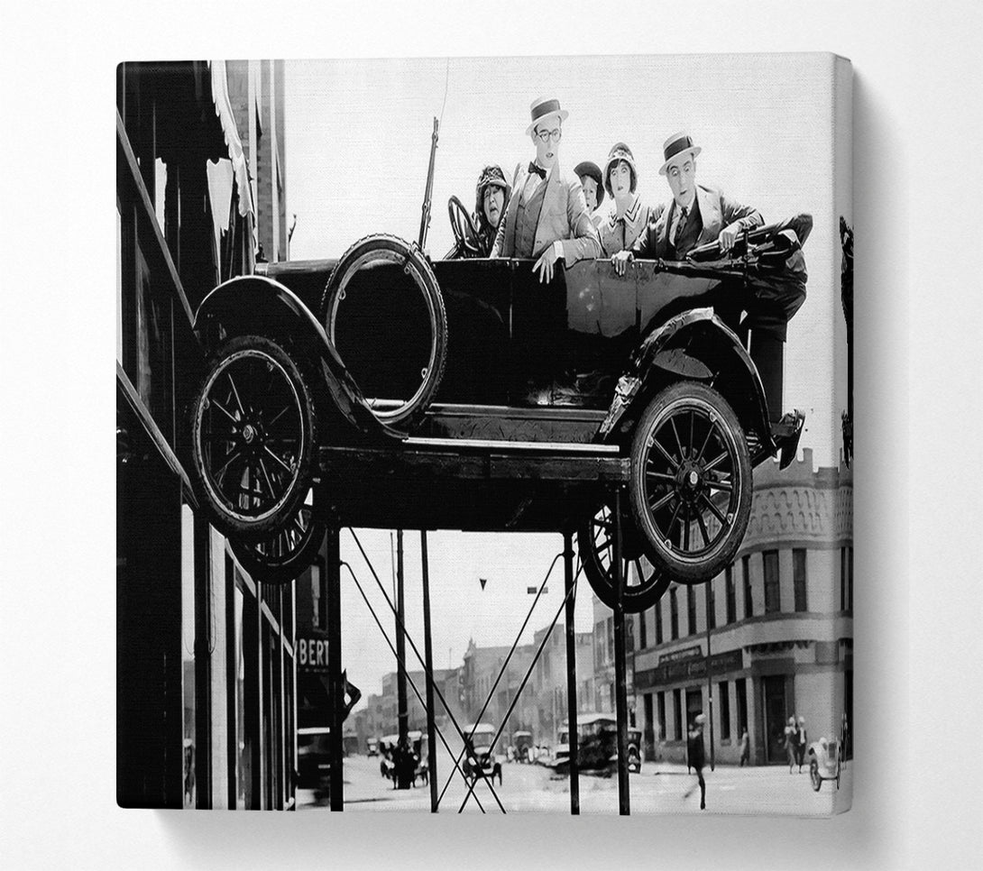  A Canvas Print of Harold Lloyd Car Jack Canvas Print