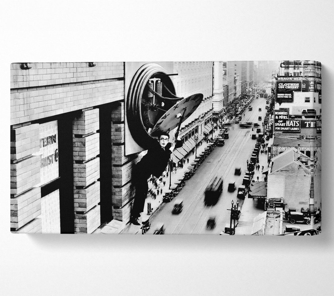  A Canvas Print of Harold Lloyd Clock Face Canvas Wall Art