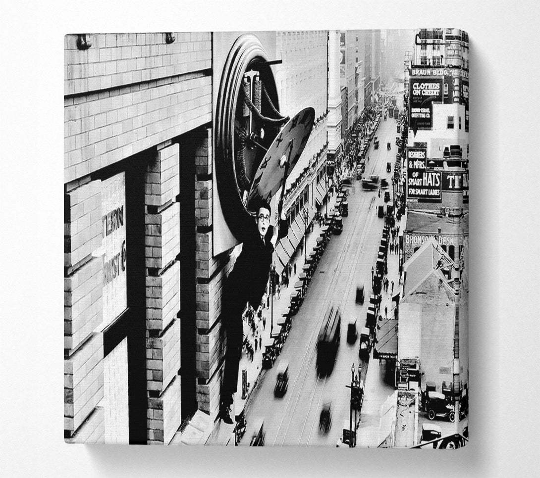  A Canvas Print of Harold Lloyd Clock Face Canvas Wall Art