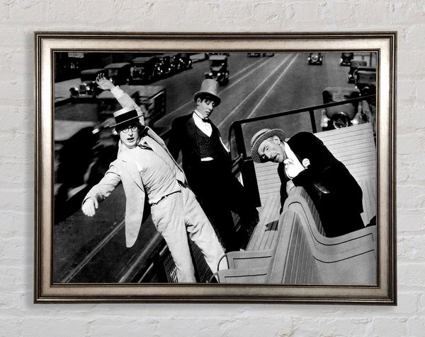 Harold Lloyd Trams Framed Print
