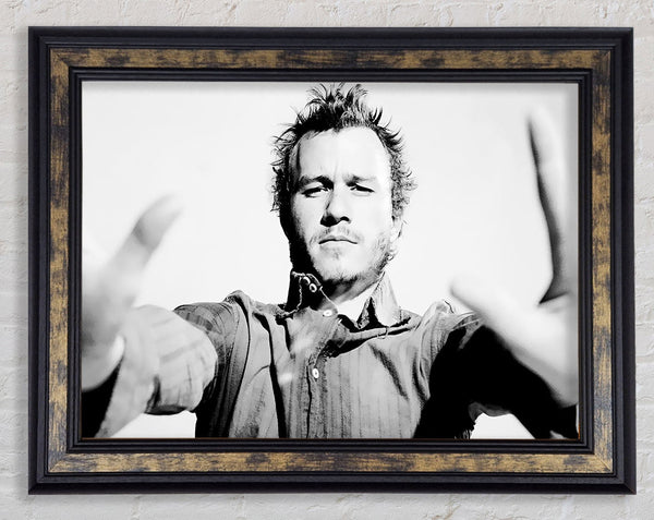 Heath Ledger Hands Framed Print