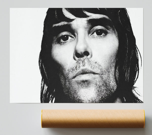 Ian Brown B N W Poster