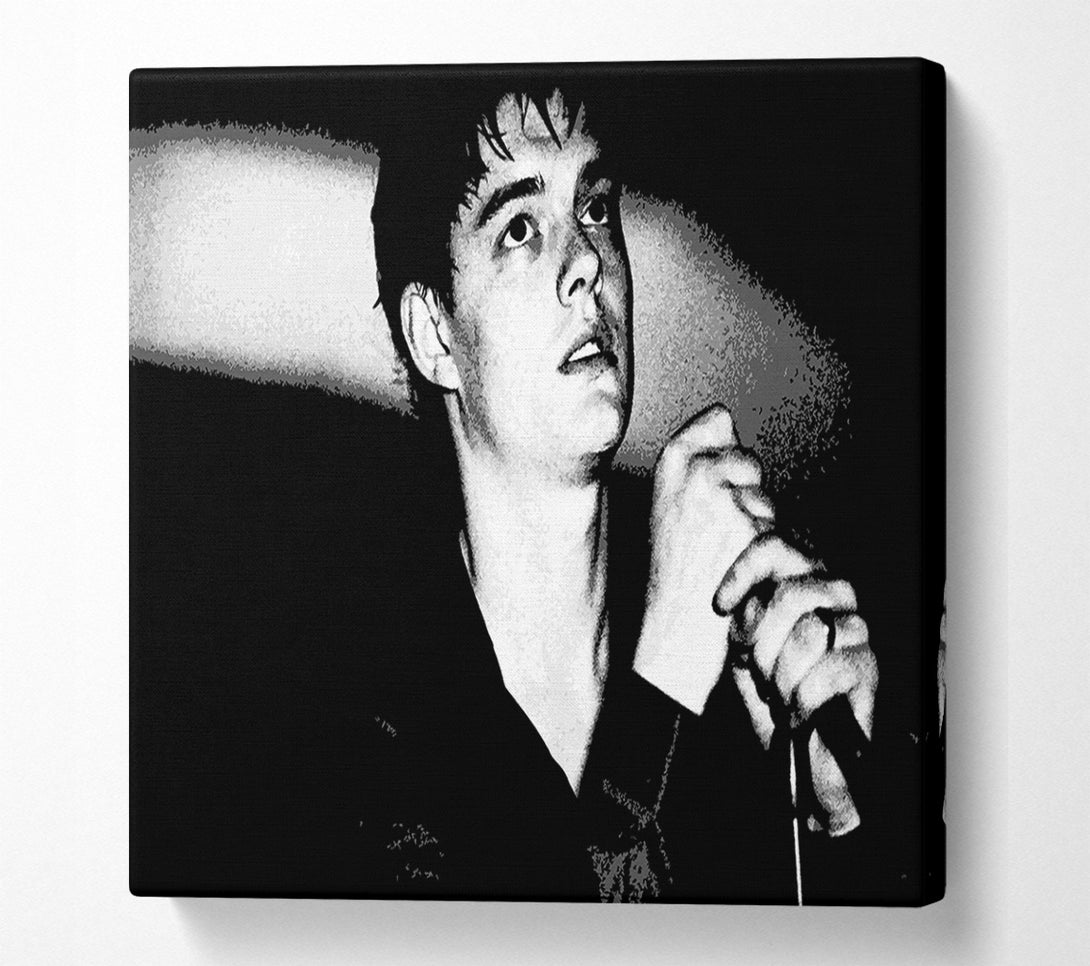  A Canvas Print of Ian Curtis B n W Canvas Art