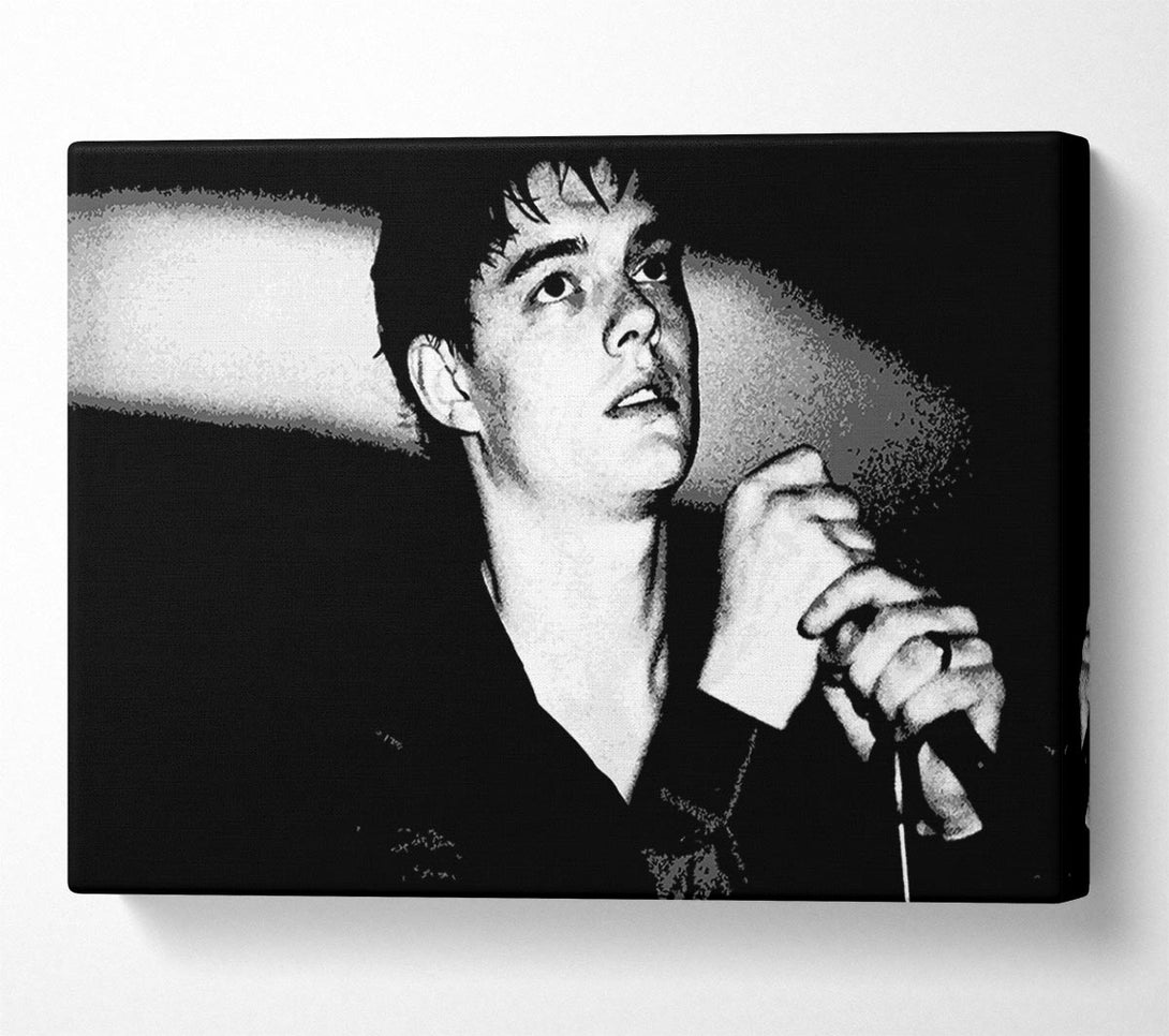  A Canvas Print of Ian Curtis B n W Canvas Art