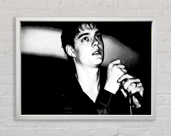 Ian Curtis B n W Framed Print