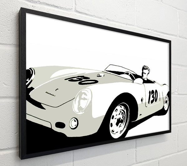 James Dean Car B n W