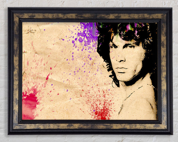 Jim Morrison Colour Splash Framed Print