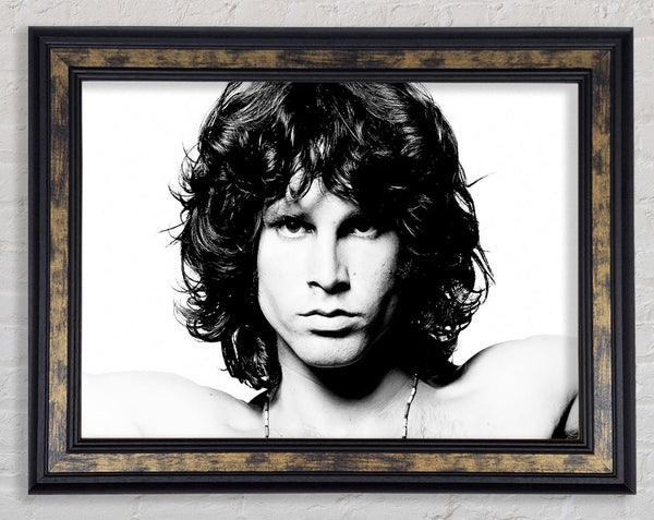 Jim Morrison Face Framed Print
