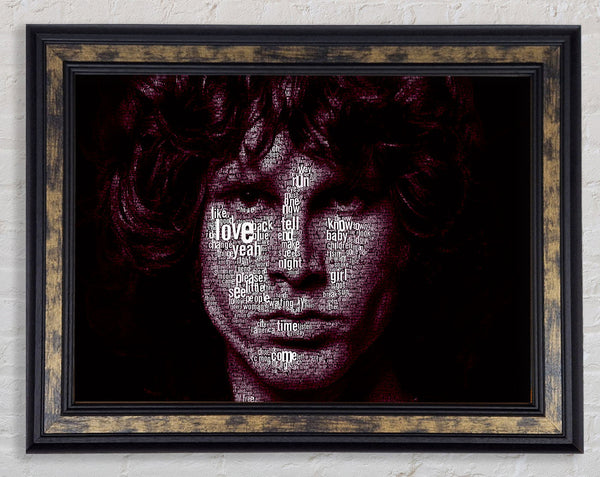 Jim Morrison Words Framed Print