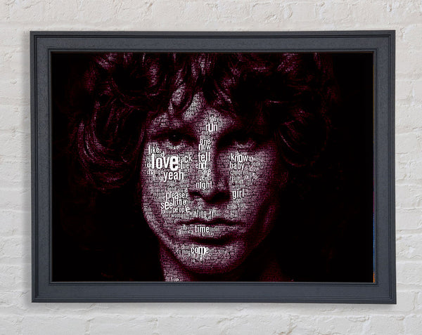 Jim Morrison Words Framed Print