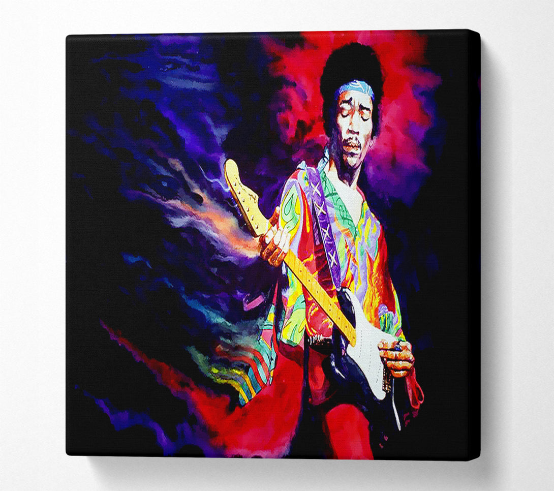  A Canvas Print of Jimi Hendrix Lightning Fast Canvas Wall Art
