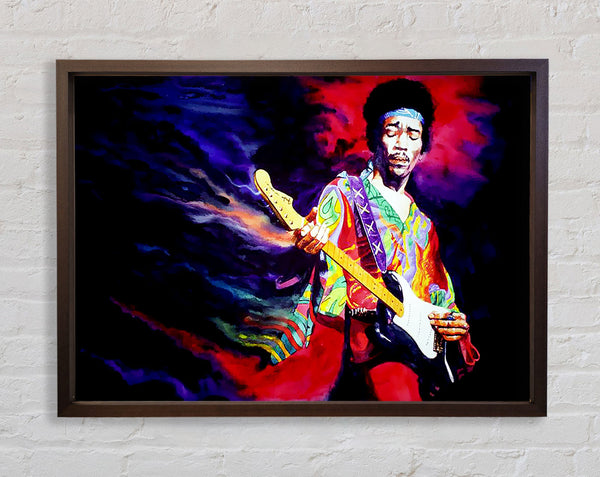 Jimi Hendrix Lightning Fast Framed Print