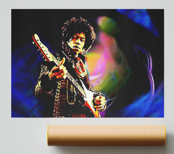 Jimi Hendrix Energy Field Giclee Print