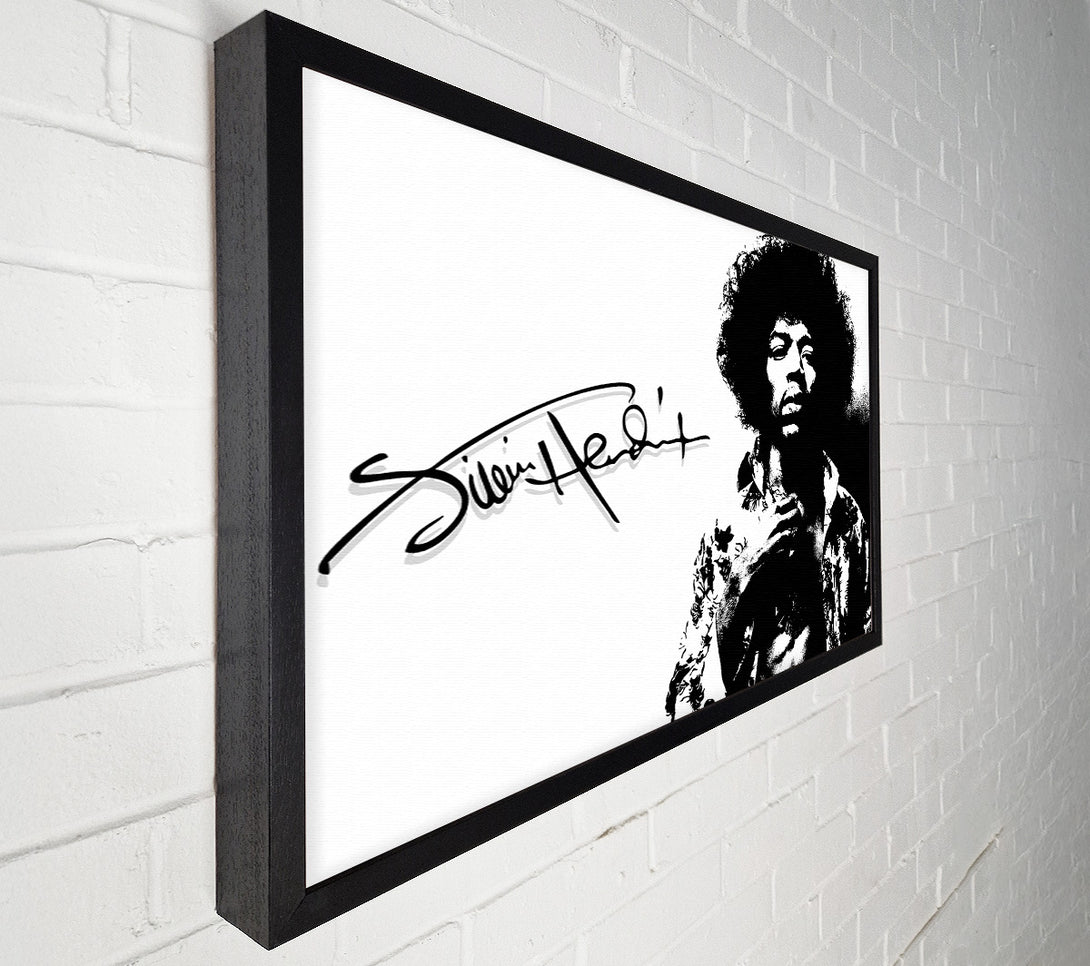  A Canvas Print of Jimi Hendrix Signature Canvas Art
