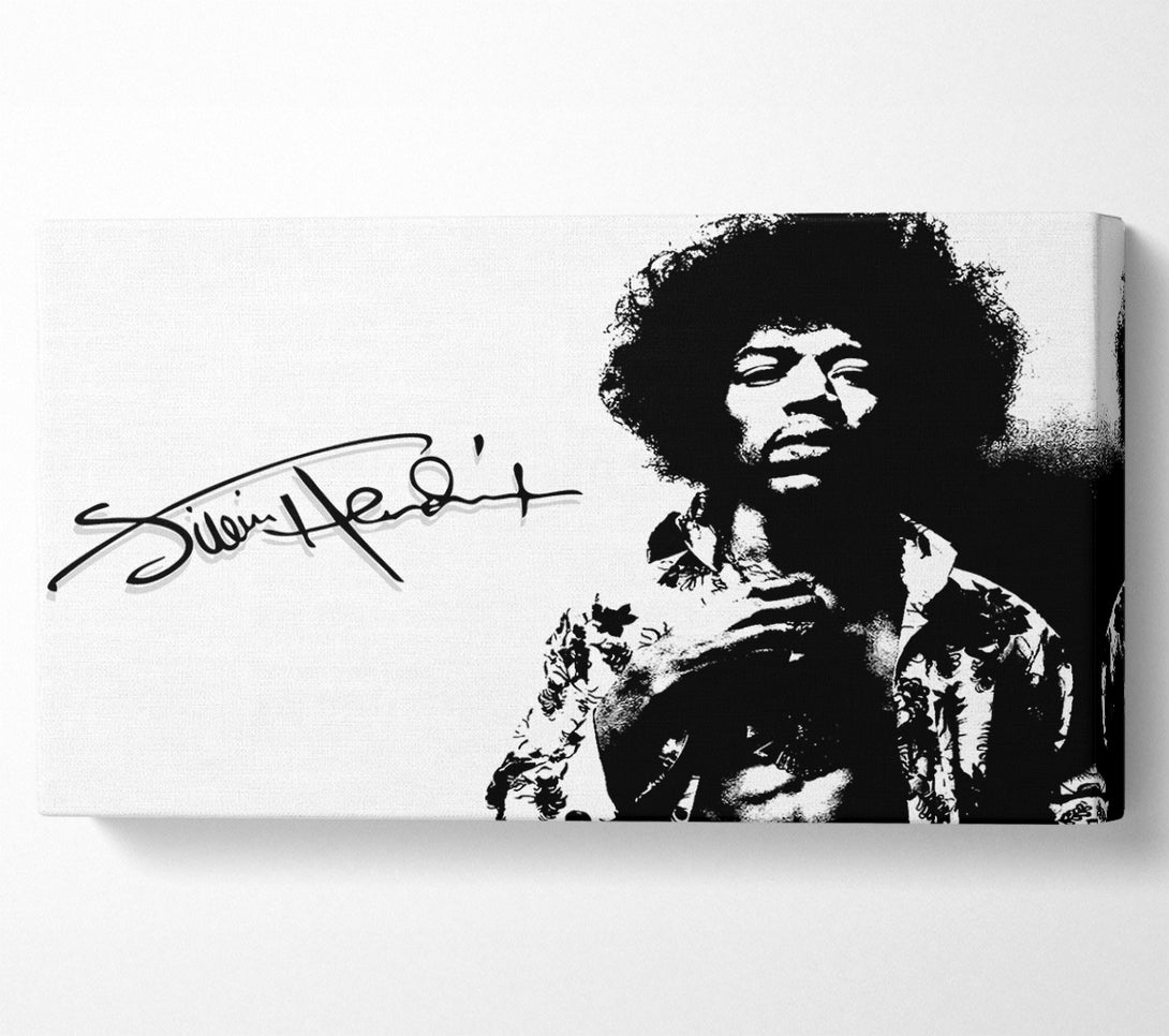  A Canvas Print of Jimi Hendrix Signature Canvas Art