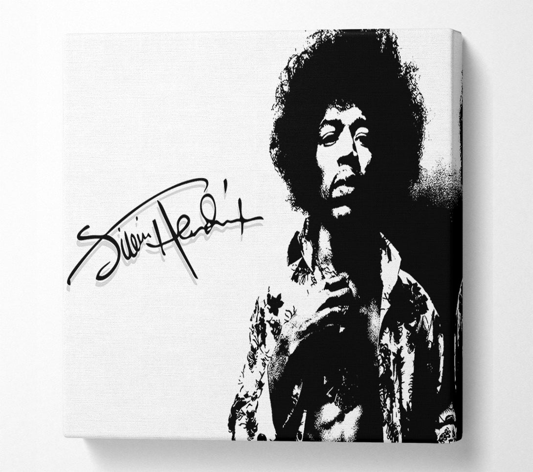  A Canvas Print of Jimi Hendrix Signature Canvas Art