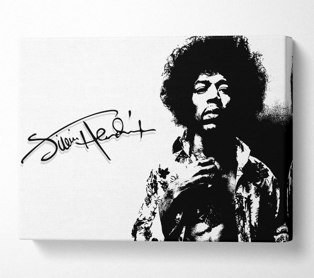  A Canvas Print of Jimi Hendrix Signature Canvas Art