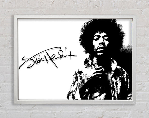 Jimi Hendrix Signature Framed Print