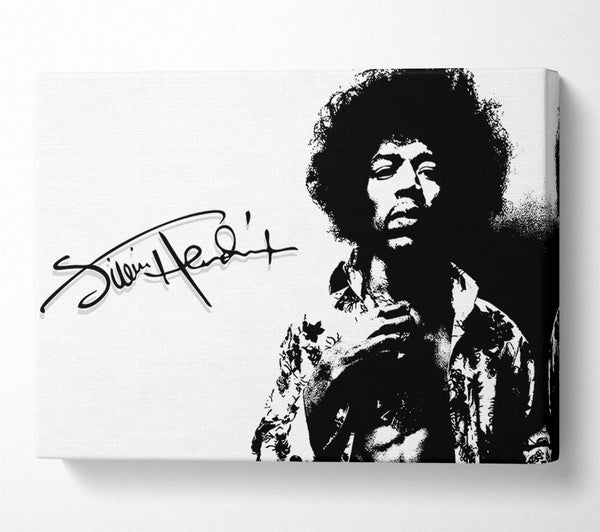  A Canvas Print of Jimi Hendrix Signature Canvas Art
