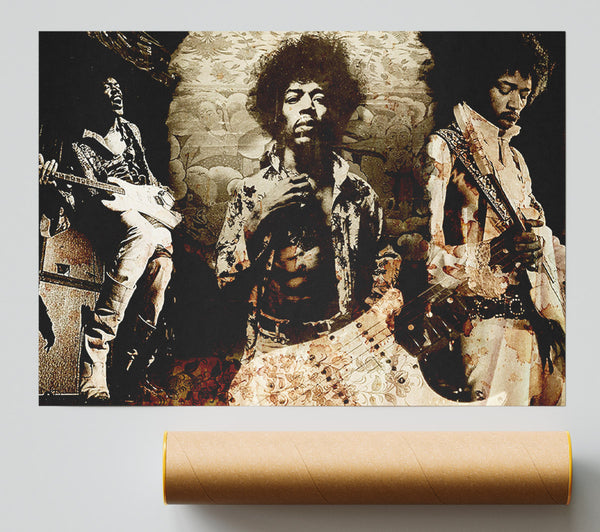 Jimi Hendrix Trio Poster