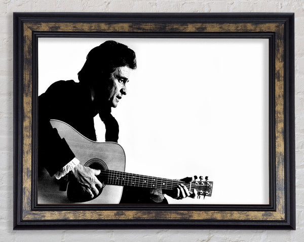 Johnny Cash Guitar Man Framed Print