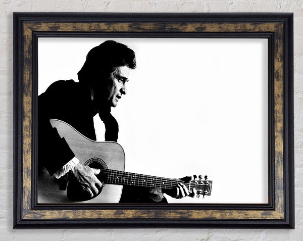 Johnny Cash Guitar Man Framed Print