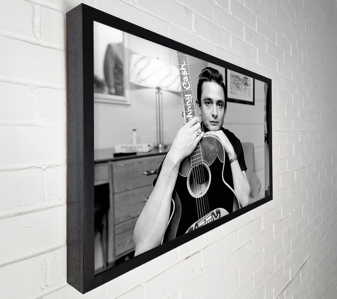  A Canvas Print of Johnny Cash Guitar Canvas Print