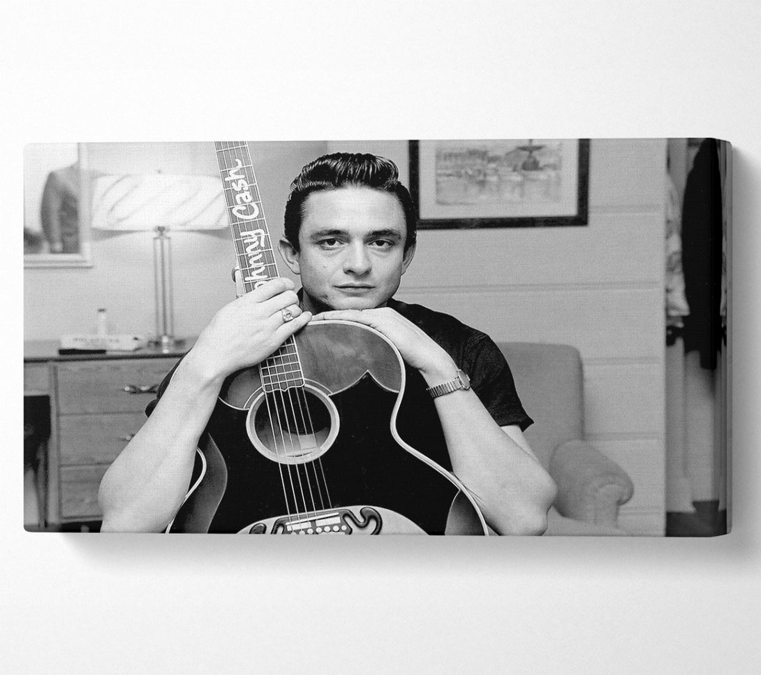  A Canvas Print of Johnny Cash Guitar Canvas Print
