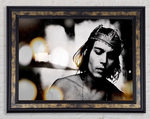 Johnny Depp Crown Framed Print