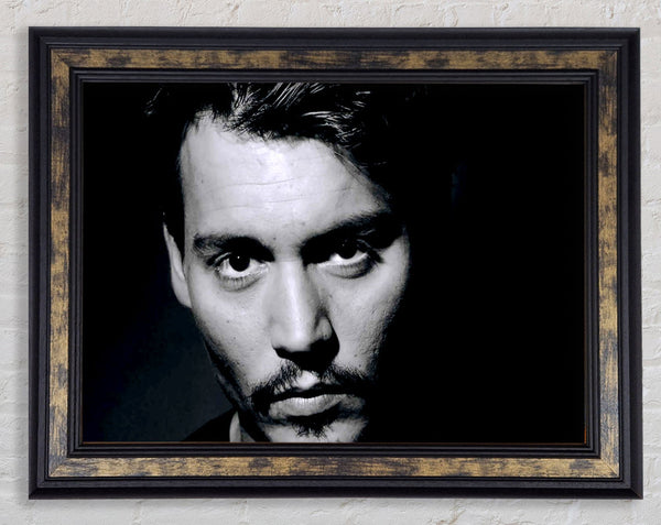 Johnny Depp Face Framed Print