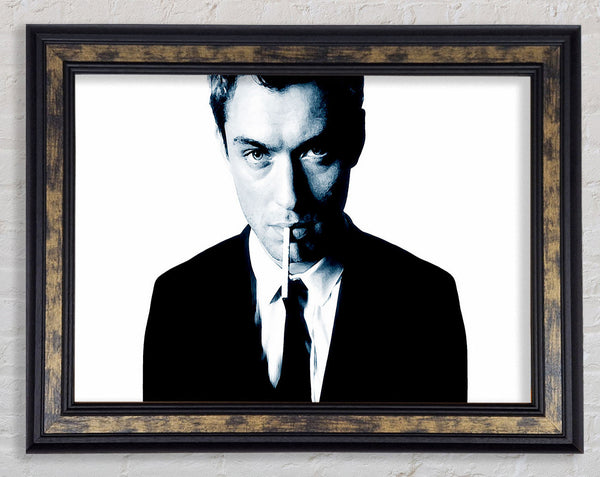 Jude Law Blue Framed Print