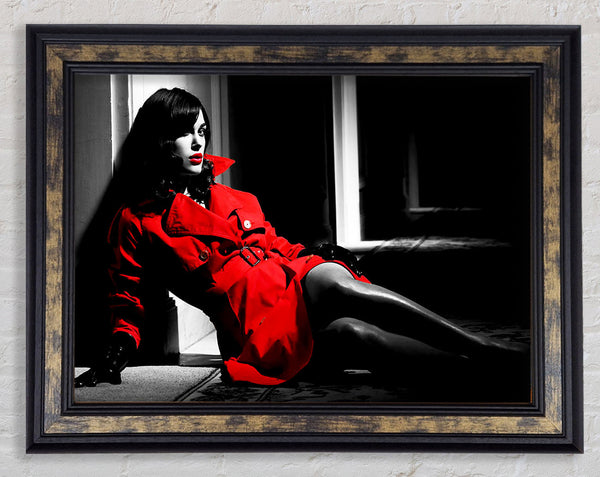 Kiera Knightley Red Framed Print
