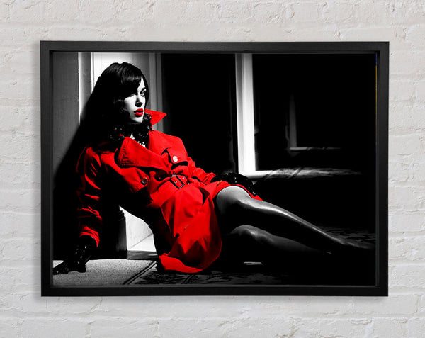Kiera Knightley Red Framed Print