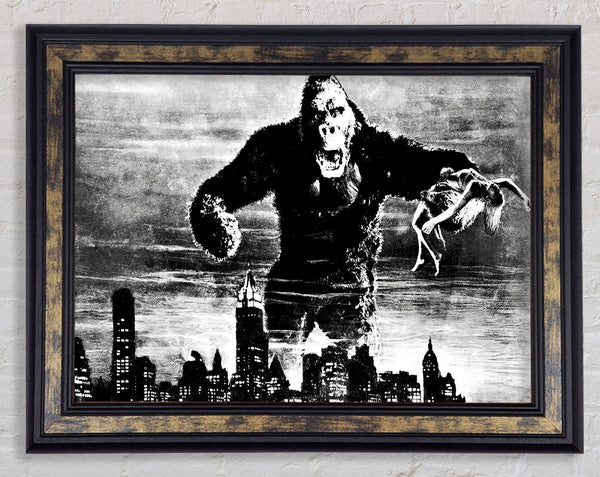 King Kong Retro Framed Print