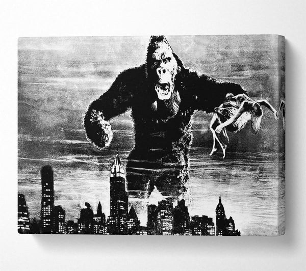  A Canvas Print of King Kong Retro Canvas Wall Art