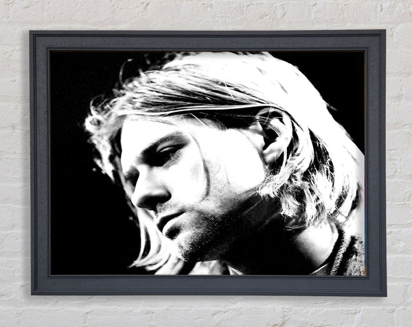 Kurt Cobain Face Framed Print