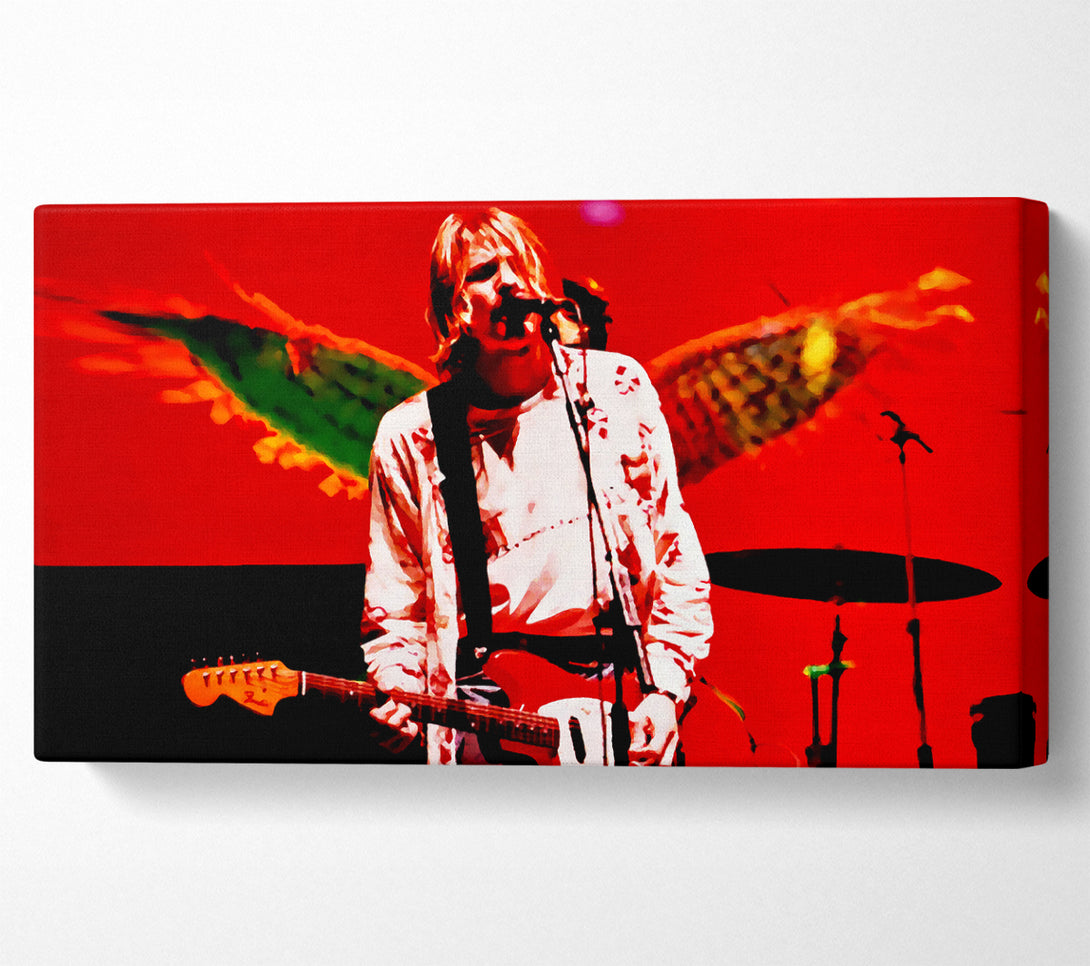  A Canvas Print of Kurt Cobain Angel Wings Canvas Art