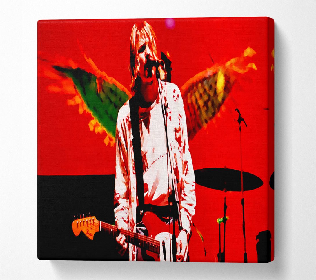  A Canvas Print of Kurt Cobain Angel Wings Canvas Art