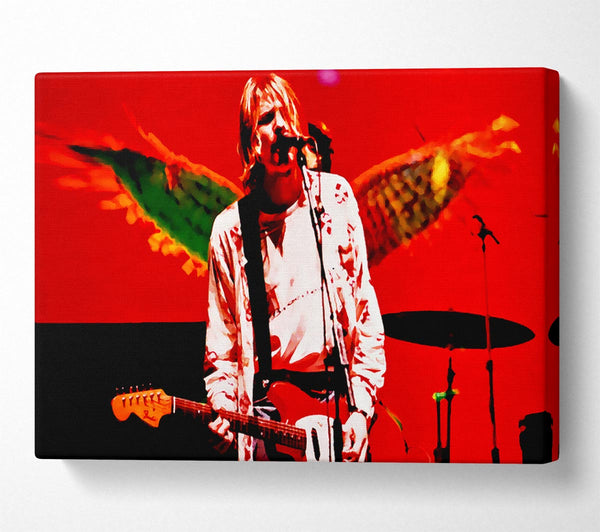  A Canvas Print of Kurt Cobain Angel Wings Canvas Art